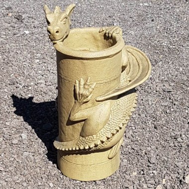 dragon bathstone chimney pot antiqued
